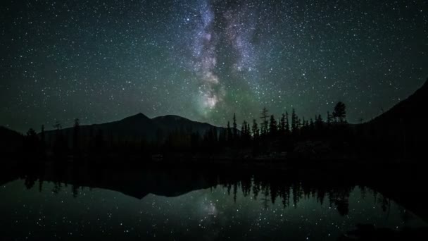 Samanyolu'nun geceleri yıldız zaman atlamalı — Stok video
