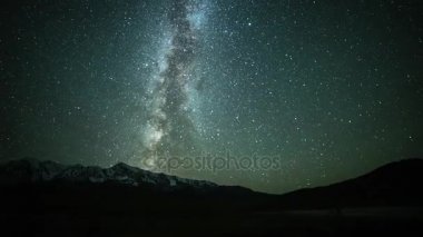 Yıldız dönen uzay Astrophotography zaman atlamalı gökyüzü