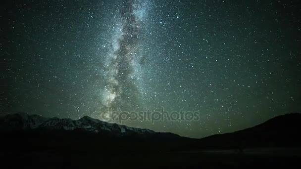 Céu das estrelas rotativo espaço astrofotografia lapso de tempo — Vídeo de Stock