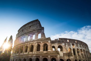 Rome, Italy. The Colosseum or Coliseum at sunrise. clipart