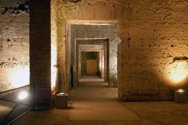 veduta del porticato della Domus Aurea, Roma İtalya