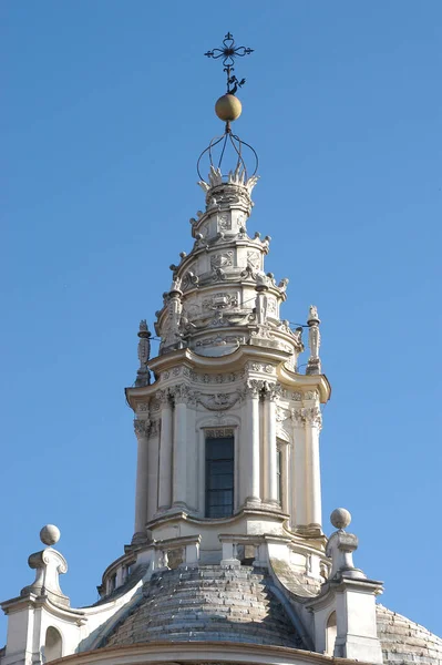 Вид Спіральний Купол Сан Іво Алла Сапієнца Римі — стокове фото