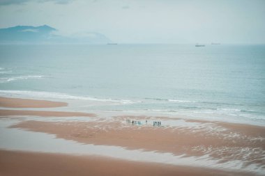Sörf sahili Cantabria deniz sporu
