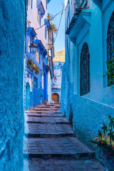 Chefchaouen Calle Azul Marruecos Vacaciones — Foto de Stock