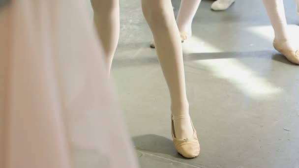 Балерины, демонстрирующие движения — стоковое видео