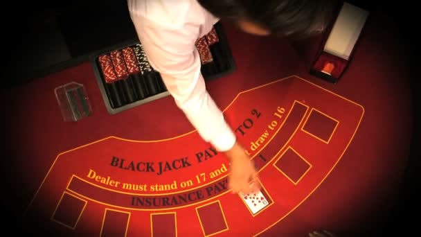 Παίκτες τυχερών παιχνιδιών του καζίνο — Αρχείο Βίντεο