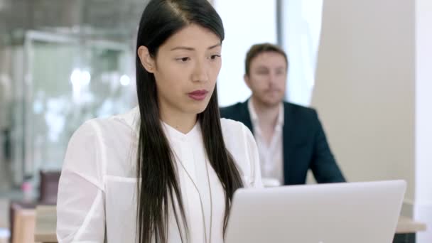 Ondernemer werkt aan laptop — Stockvideo