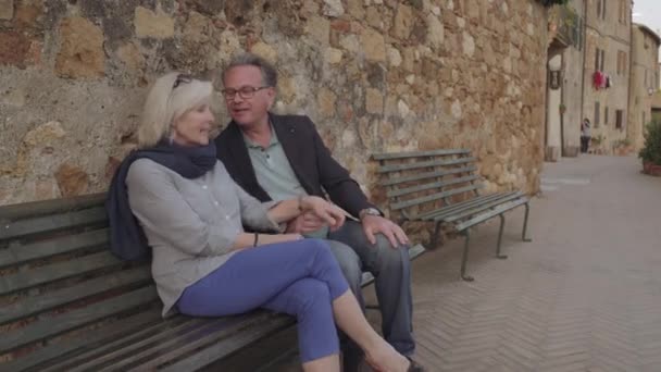 Senior koppel op vakantie — Stockvideo