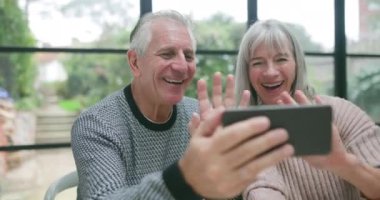 Üst düzey çift bir videocall üzerinde