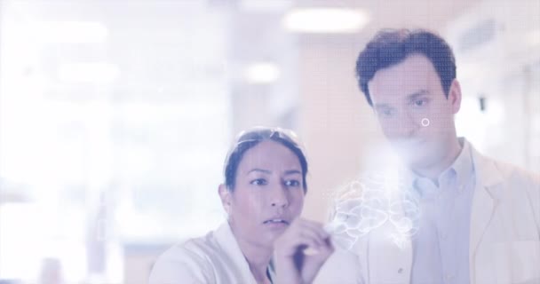 Des scientifiques examinent la structure de l'ADN dans un laboratoire hospitalier 