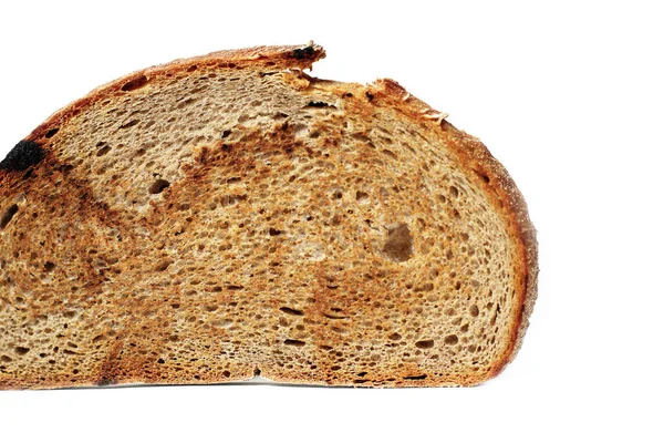 Broodje Een Witte Achtergrond Gesneden Brood — Stockfoto