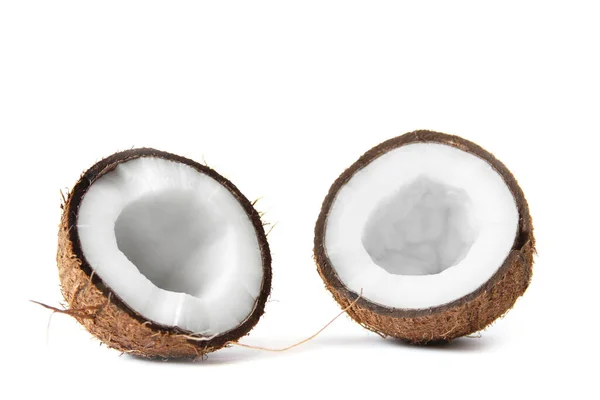 Coco Sobre Fundo Branco Cocos Nucifera — Fotografia de Stock