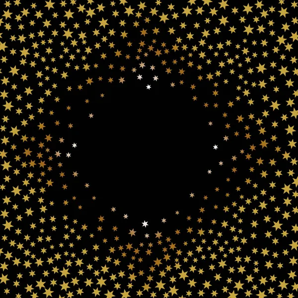 Gold stars on a black background. Colorful abstract background. illustration for design.
