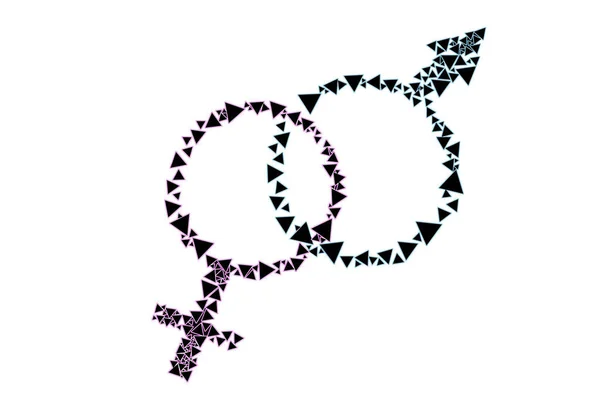 Gender Symbols Male Female Symbols Illustration White Background — Stock Photo, Image