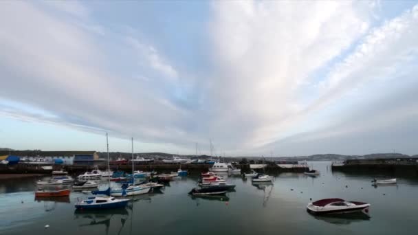 Zaman Hızı Paignton Limanı Sular Çekildiğinde — Stok video
