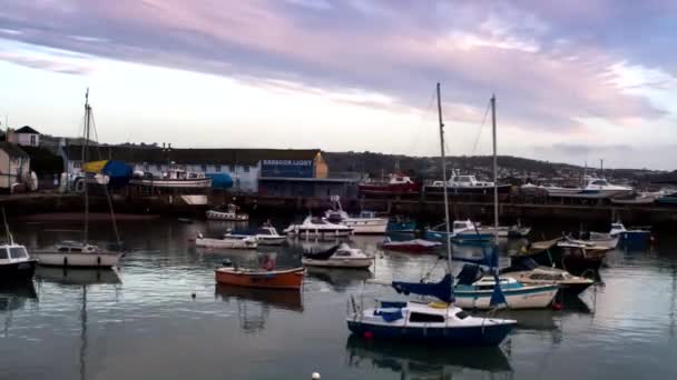 Time Lapse Λιμάνι Στο Paignton Χαμηλή Παλίρροια — Αρχείο Βίντεο