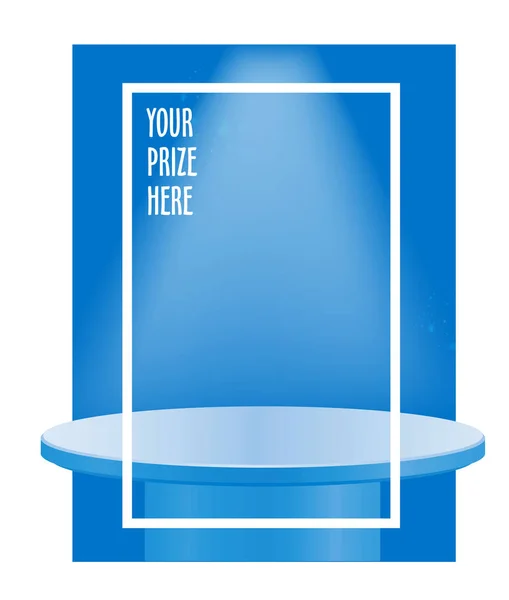 Blue podium template for reward — Stock Vector