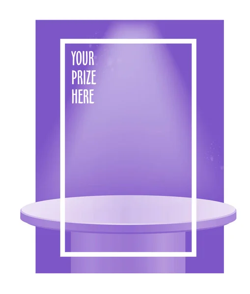 Violet podium template for reward — Stock Vector