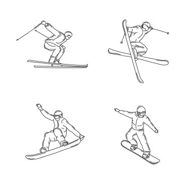 Kış spor sportmen Kayak ve kar sırasında farklı teşkil etmektedir