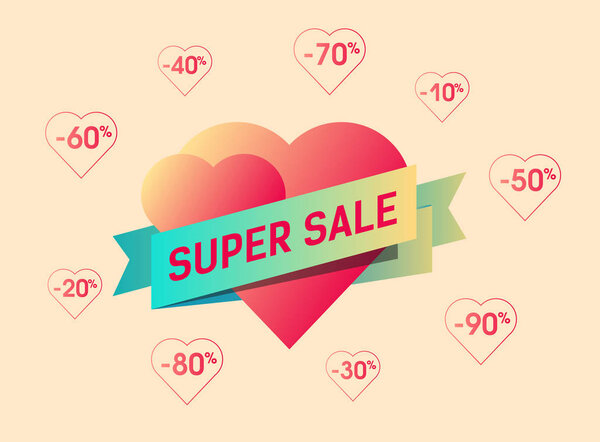 Суперпродажа Валентины комплект с этикеткой в форме сердца и ленты
