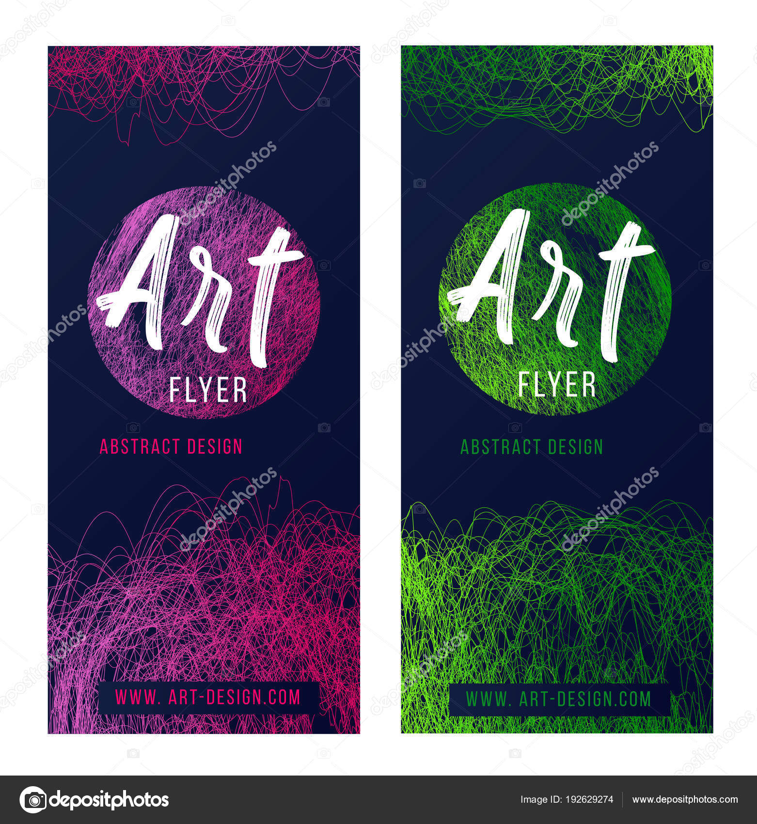 Templates For Art Exhibition Invitation Stock Vector