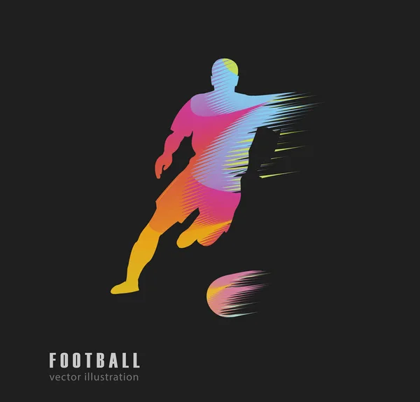 Fußballspieler Grafik Illustration logo — Stockvektor