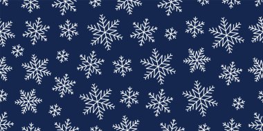 Kar tanesi pürüzsüz desen. Vektör kar taneleri geometrik arkaplan, basit çizgi çeşitli şekiller