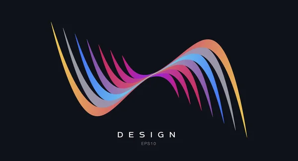 Logo abstrak penuh warna, elemen desain, konsep tanda perusahaan - Stok Vektor