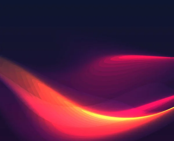 Abstrakter Hintergrund mit weichen Lichtformen, glühend verschwommenen Wellen — Stockvektor