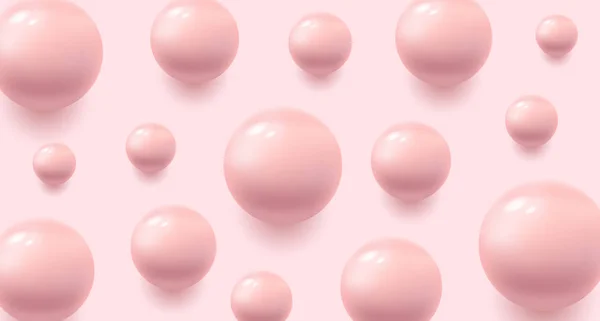 Luce rosa 3d Molecole, sfere che formano texture sfondo modello astratto — Vettoriale Stock