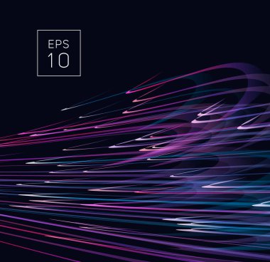 Soyut dinamik ışıklar hareket halinde bulanıklaşır parlak parlayan ışıklar, dinamik bileşim, kare yönelimi oluşturur