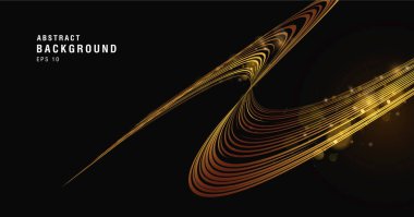 İzometrik alanda eğrinin altın grafik 3d ögesi, parlak premium arkaplan, kapak duvar kağıdı