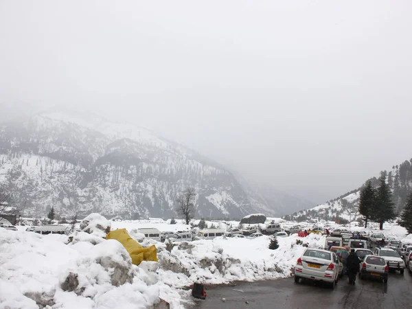 Manali Himachal India Fevrier 2019 Inde Verrouillage Lourd Jam Corona — Photo