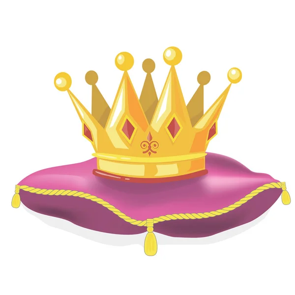 Yastıkta kraliyet altın tacı