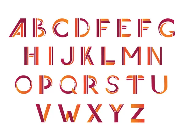 Juego de diseño tipográfico del alfabeto — Archivo Imágenes Vectoriales