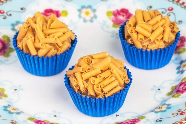 Brigadeiro. Traditional homemade Brazilian chocolate candy.called brigadeiro, in a gourmet version of caramel. Brigadier.