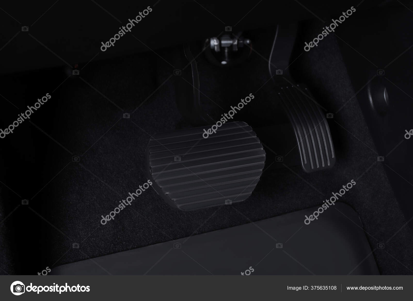 Brake Accelerator Pedal Automatic Transmission Car Stock Photo by