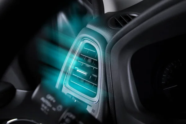 Klimaanlage Auto Der Luftstrom Auto Detail Innenraum Des Autos — Stockfoto