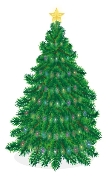 Arbre de Noël vecteur sur un fond blanc — Image vectorielle