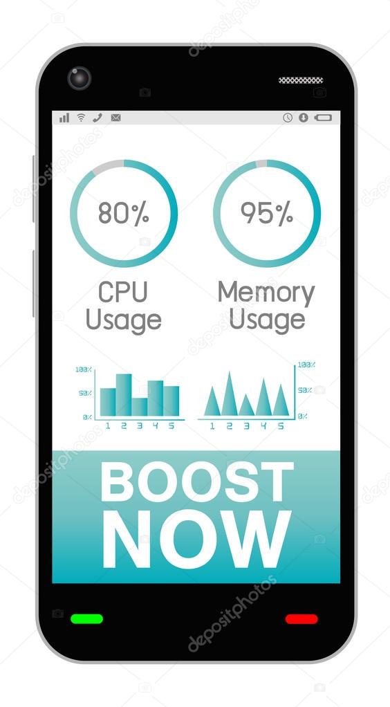 Smartphone with task manage boost application