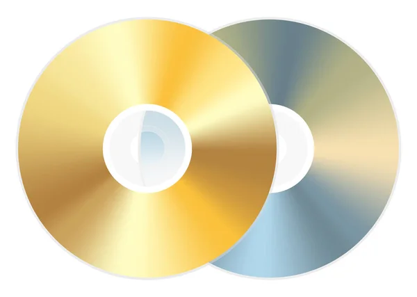 Disk dvd zlaté cd — Stockový vektor