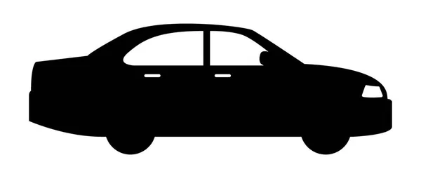 Ícone de veículo de carro preto —  Vetores de Stock