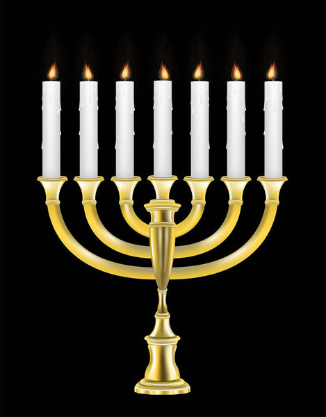 ручка золотой стальной свечи на черном фоне
