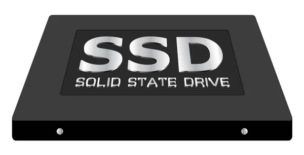 SSD disk nebo ssd disk na bílém pozadí — Stockový vektor