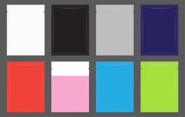 Set van een cosmetische crème Sachets pack vector — Stockvector