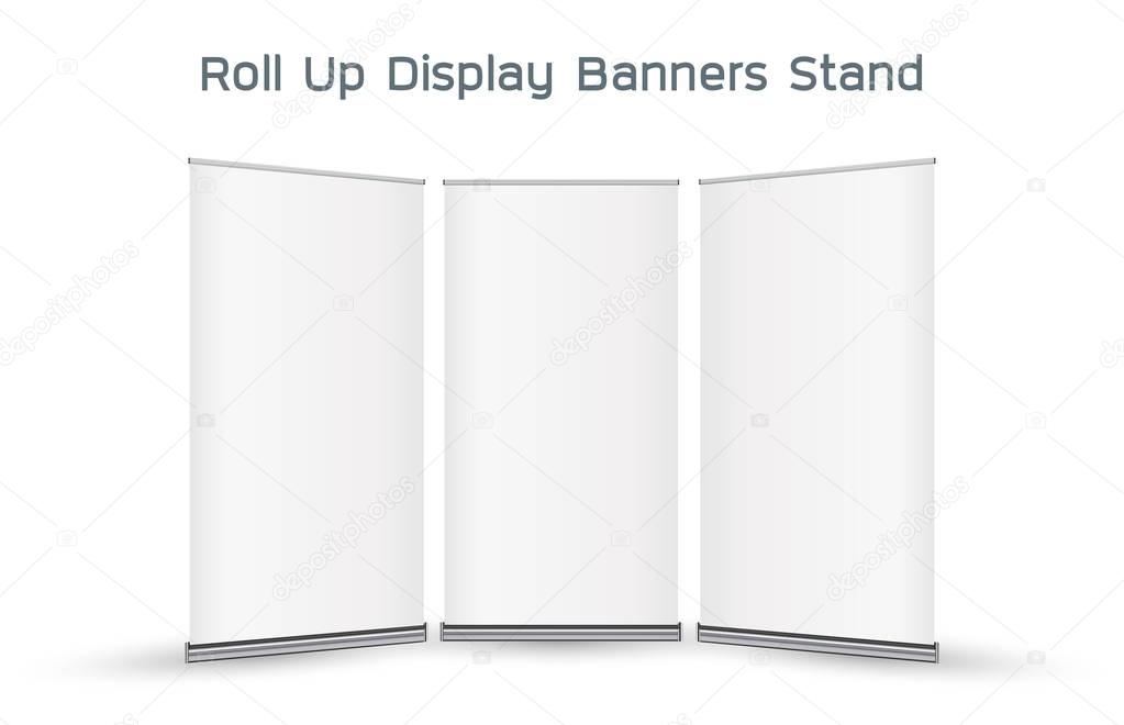 real 3d roll up display banners stand