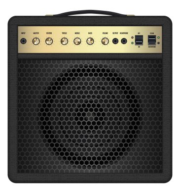 çok klasik siyah gitar amplifikatör vektör