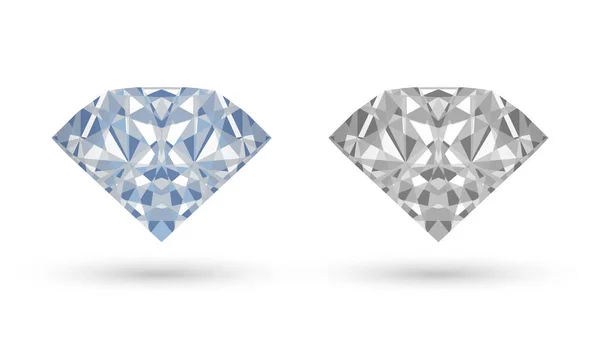 Vector diamante real sobre un fondo blanco — Vector de stock