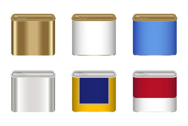 钢套罐头食品盒 — 图库矢量图片