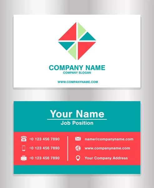 Simple business name card template vector — Stock Vector